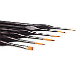 Набір синтетичних пензликів WORISON для дрібної деталізації 6 шт (WN - R6), фото 5