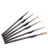 Набір синтетичних пензликів WORISON для дрібної деталізації 6 шт (WN - R6), фото 7