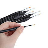 Набір синтетичних пензликів WORISON для дрібної деталізації 6 шт (WN - R6), фото 8