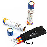 Набір нейлонових пензлів Yover для тонкої деталізації у тубусі 9 шт (YV-BMP009), фото 2