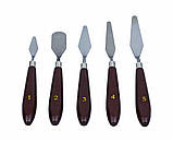 Набір художніх мастихінів WORISON Чорний 5 шт (PN-5), фото 7