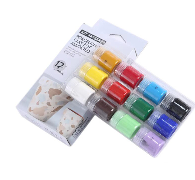 Набір акрилових фарб Art Rangers для декору кераміки 12 кольорів по 15 мл (PC1215), фото 1