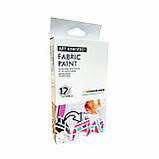 Набір фарб Art Rangers Fabric Paint для розпису тканини 12 кольорів по 15 мл (FAC1215), фото 5