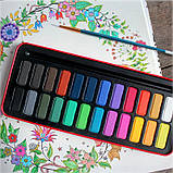 Набір акварельних фарб WORISON в металевому пеналі та пензель 24 кольори (B- 24), фото 3