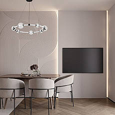 Підвісна чорна люстра 20W 3000К 75см (81-2021 (750) BK), фото 3