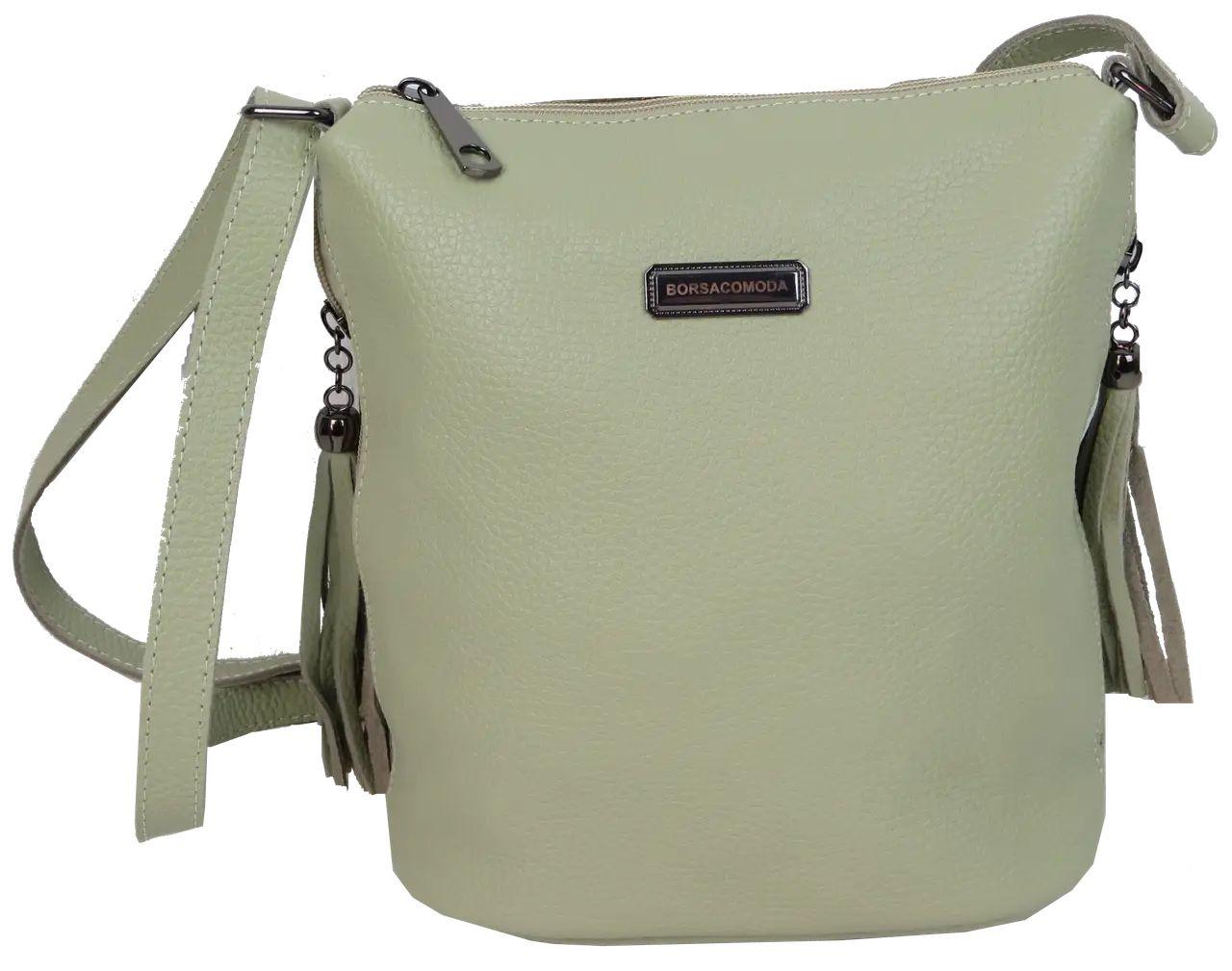 Сумка жіноча Borsacomoda на плече 25х22х11 см Салатовий (878.012), фото 1