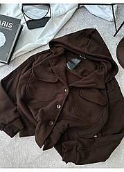 Жіноча тепла флісова сорочка оверсайз