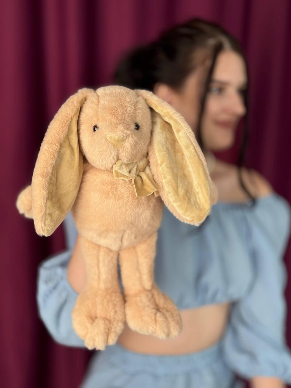Зайчик середній бежевий 30см, фото 1