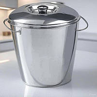 Відро з кришкою EMPIRE неіржавка сталь із кришкою Стандарт V 11 л