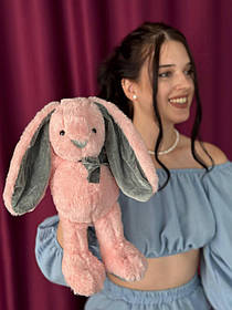 Зайчик середній рожевий 30см