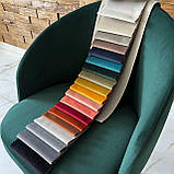 Інтер'єрний стілець КОМО зі спинкою з темно-зеленого велюру категорії люкс на металевому каркасі, фото 4