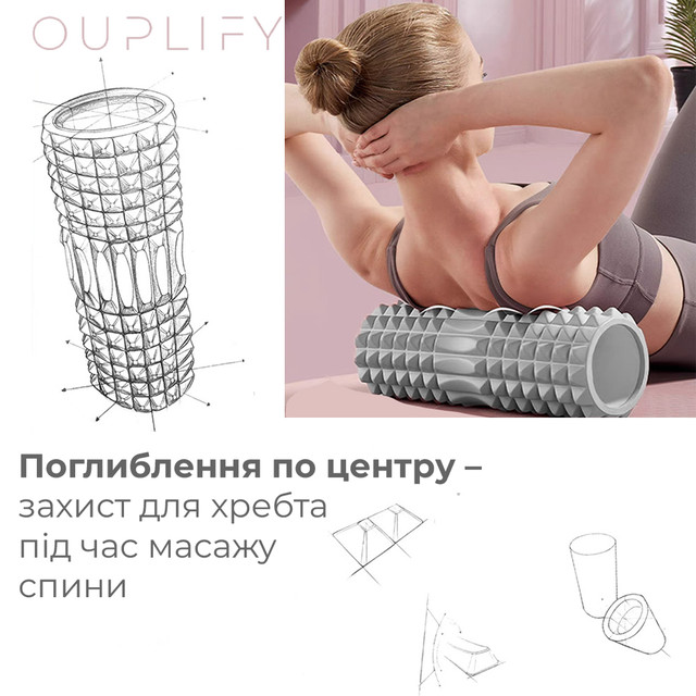 Масажний ролик (роллер) PowerPlay 4405 EVA Massage Roller Сірий (33x12см.) 2 6857285487 w640 h2048 11