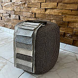 Декоративний квадратний пуф із смарагдового велюру топ h44 см, фото 3