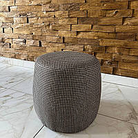 Декоративний квадратний пуф із смарагдового велюру топ h44 см