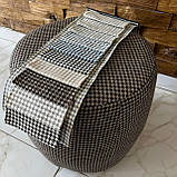 Декоративний квадратний пуф із смарагдового велюру топ h44 см, фото 6