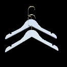 Дитячі плечики 32 см білі  з золотим гачком тремпеля для верхньго одягу суконь трикотажних виробів уп.5 шт, фото 4