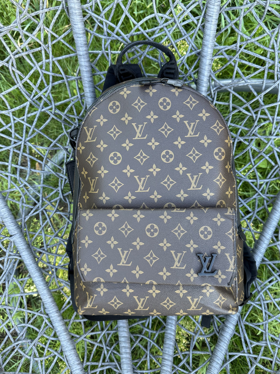 Стильний рюкзак L.V. Monogram — преміум якість, чоловічий міський, фото 1