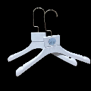 Дитячі плечики 32 см білі з золотим гачком тремпеля для верхньго одягу суконь трикотажних виробів уп.5 шт, фото 2