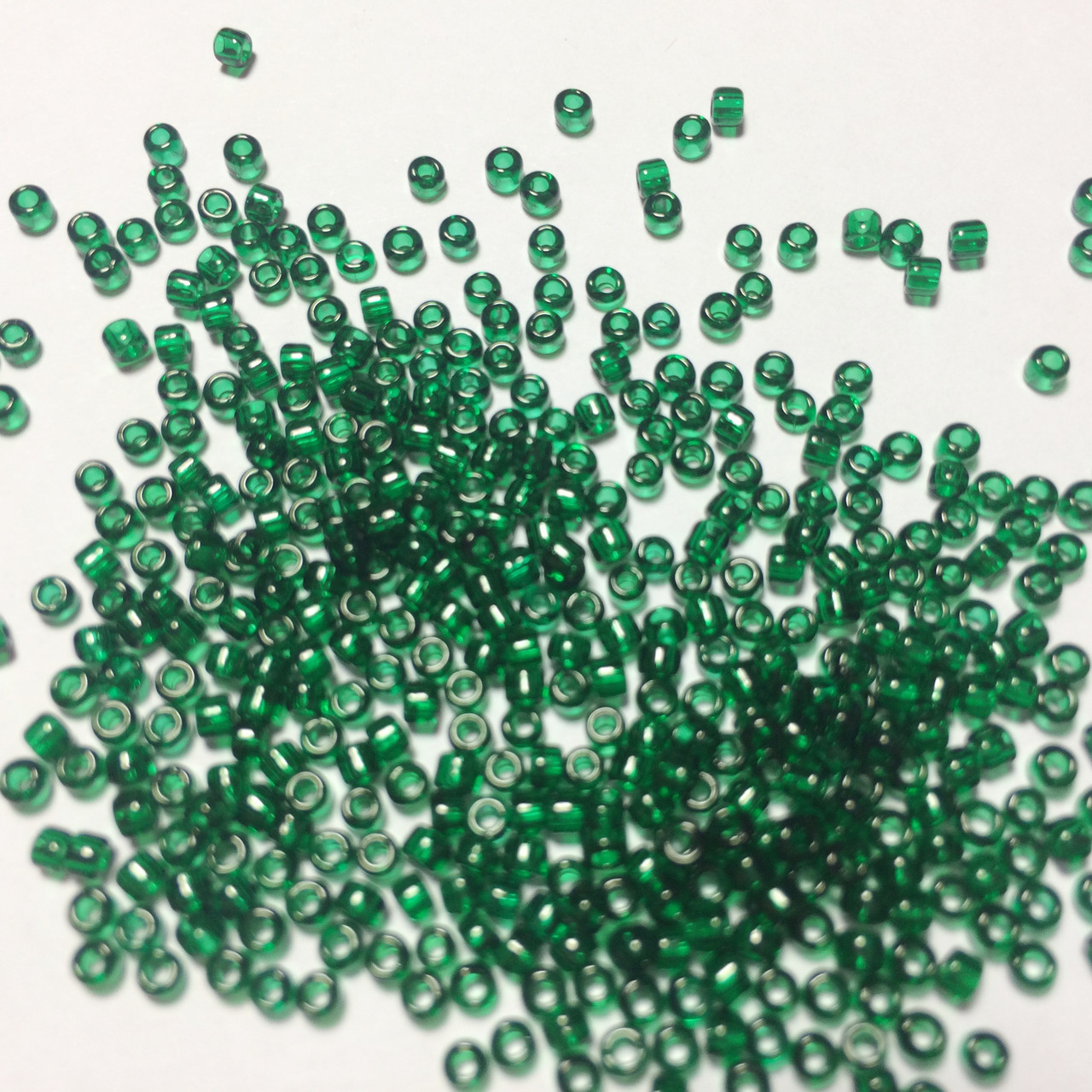 Бисер японский круглый Матсуно MATSUNO, Бісер  Японія  11 RR 5 грам, №23 зелений прозорий