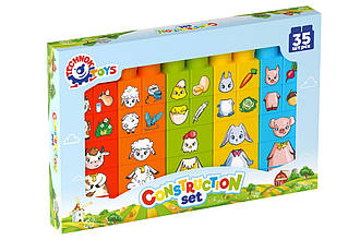 Конструктор із малюнками тварин великі деталі 6849 Технок 35 деталей