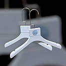 Дитячі плечики 32 см білі  з хромованим гачком тремпеля для верхньго одягу суконь трикотажних виробів уп.5 шт, фото 3