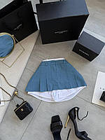 Женская базовая юбка-шорты турецкий джинс