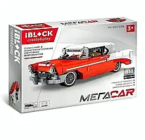 Конструктор IBLOCK PL-921-339 Ретромобіль червоний, 814 деталей Chevrolet Bel Air