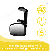 Ширококуте автомобільне дзеркало, додаткове дзеркало Panorama 360 з краєвидом на задню частину салону