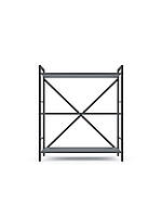Стелаж Лофт 900х800х400 Меткас, 35 кг/полиця, 3 полиці, ЛДСП, антрацит-антрацит