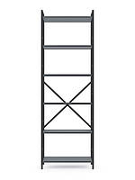 Стелаж Лофт 1800х600х240 Меткас, 35 кг/полицю, 6 полиць, ЛДСП, антрацит-антрацит
