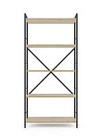 Стелаж Лофт 1700х800х350 Меткас, 35 кг/полицю, 5 полиць, ЛДСП, антрацит-дуб артізан