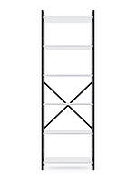 Стелаж Лофт 1800х600х240 Меткас, 35 кг/полицю, 6 полиць, ЛДСП, антрацит-білий сніг