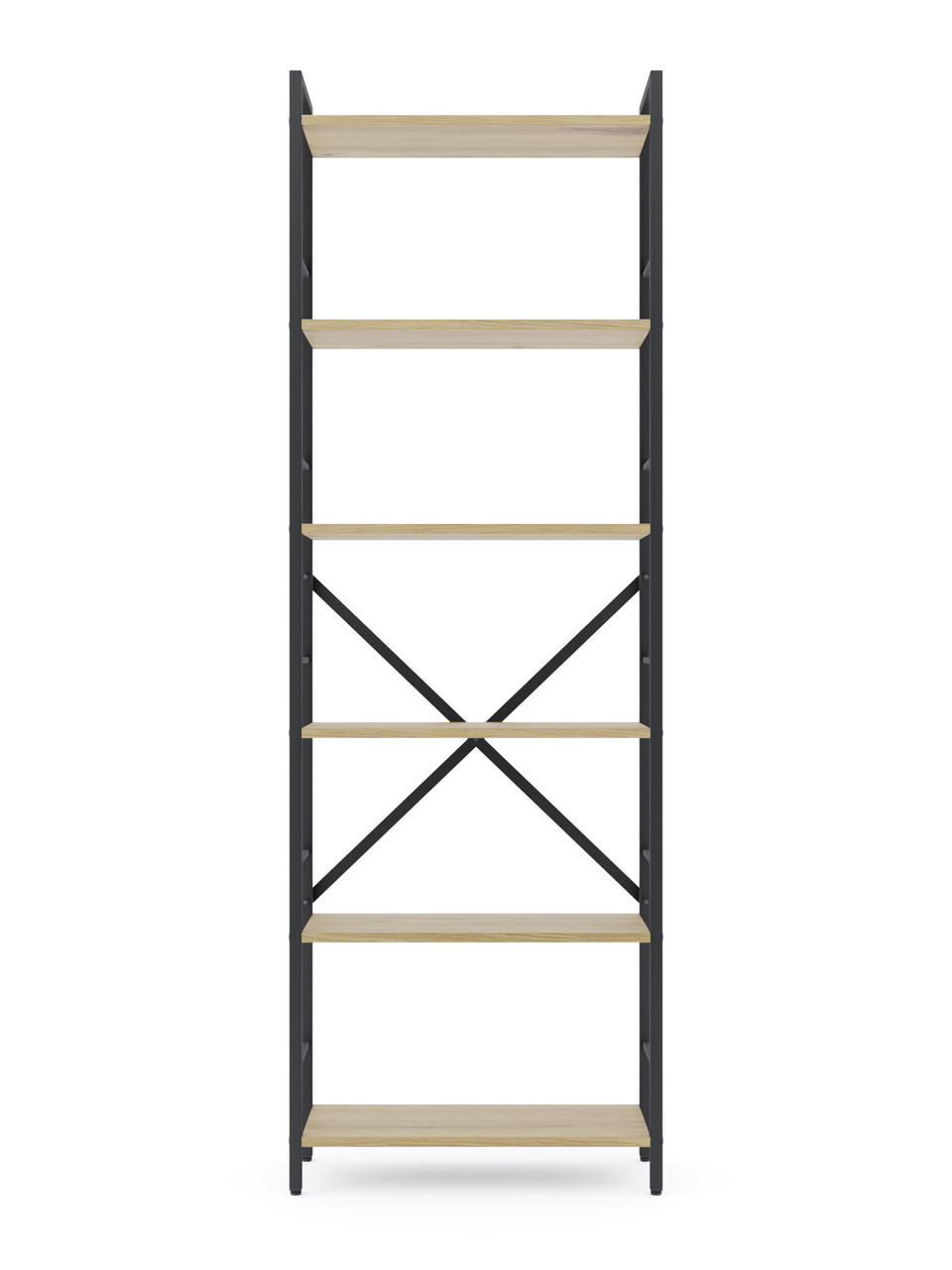Стелаж Лофт 1800х600х240 Меткас, 35 кг/полицю, 6 полиць, ЛДСП, антрацит-дуб артізан