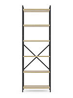 Стелаж Лофт 1800х600х240 Меткас, 35 кг/полицю, 6 полиць, ЛДСП, антрацит-дуб артізан