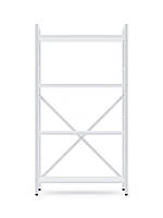 Стелаж Лофт 1100х600х240 Меткас, 35 кг/полиця, 4 полиці, ЛДСП, білий-білий сніг