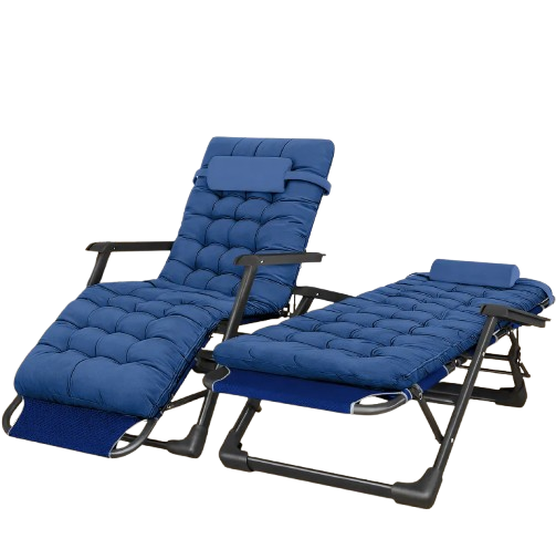 Раскладное кресло кровать с подушкой LEOBRO Темно-синий (LB-FCB-G1-BLU)