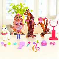 Іграшковий набір для дівчинки лялька з конем 20 предметів Winner's stable Show up'n style set 53180