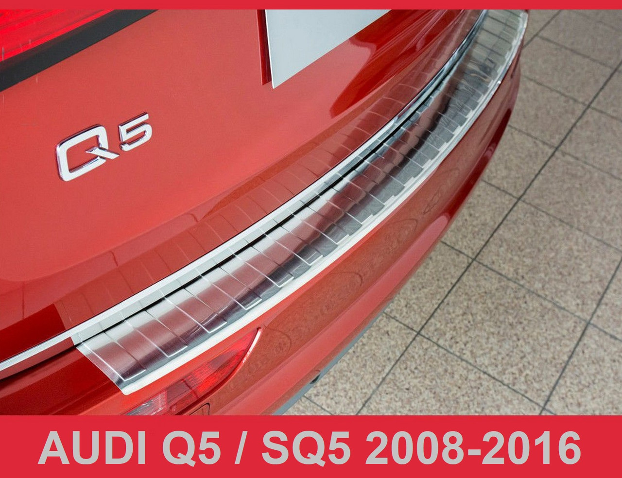 Захисна накладка на задній бампер для Audi Q5 2008-2016 /нерж.сталь/, фото 1