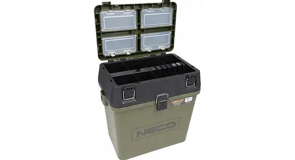 Сидіння стілець для зимової риболовлі Neco 91502, 140 кг, ящик-кошик для риболовлі Польща, фото 2