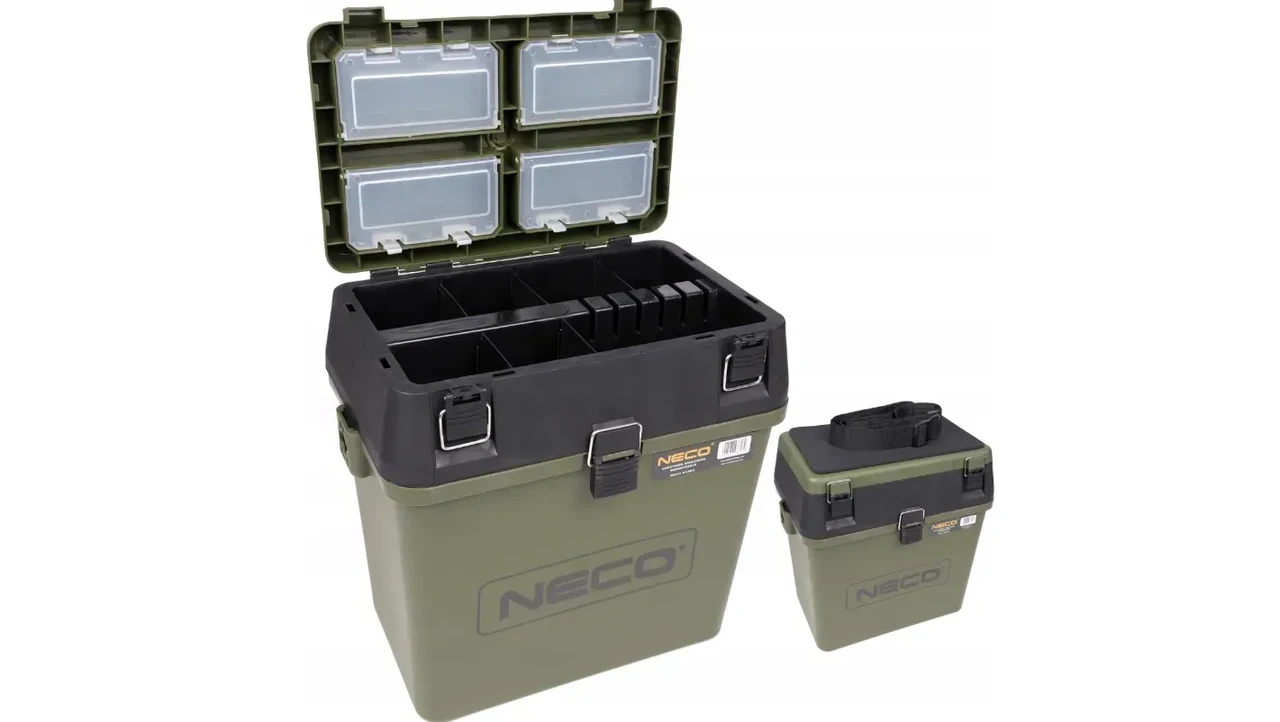 Сидіння стілець для зимової риболовлі Neco 91502, 140 кг, ящик-кошик для риболовлі Польща