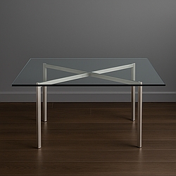 Журнальний столик квадратний зі скляною стільницею "Барселона" 100 см × 100 см стильний модерн