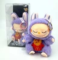 М'яка іграшка монстр лабубу макдональдс Іграшка сюрприз Labubu McDonald's 16 см Лабу Мак гамбургер фрі