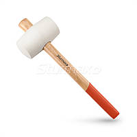 Киянка гумова біла, дерев’яна ручка, 450 г Sturmax 1012M-01-W0450