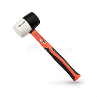 Киянка гумова чорно-біла, фіброгласова ручка, 450 г Sturmax 1012M-02-D0450