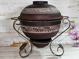 Садж 4 л для подачі та підігріву страв з мангалу + подарунок