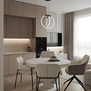 Підвісна led люстра 26W в чорному кольорі (81-2022 (300+400) BK), фото 2