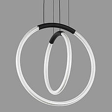 Підвісна led люстра 26W в чорному кольорі (81-2022 (300+400) BK), фото 4