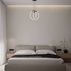 Підвісна led люстра 26W в чорному кольорі (81-2022 (300+400) BK), фото 3