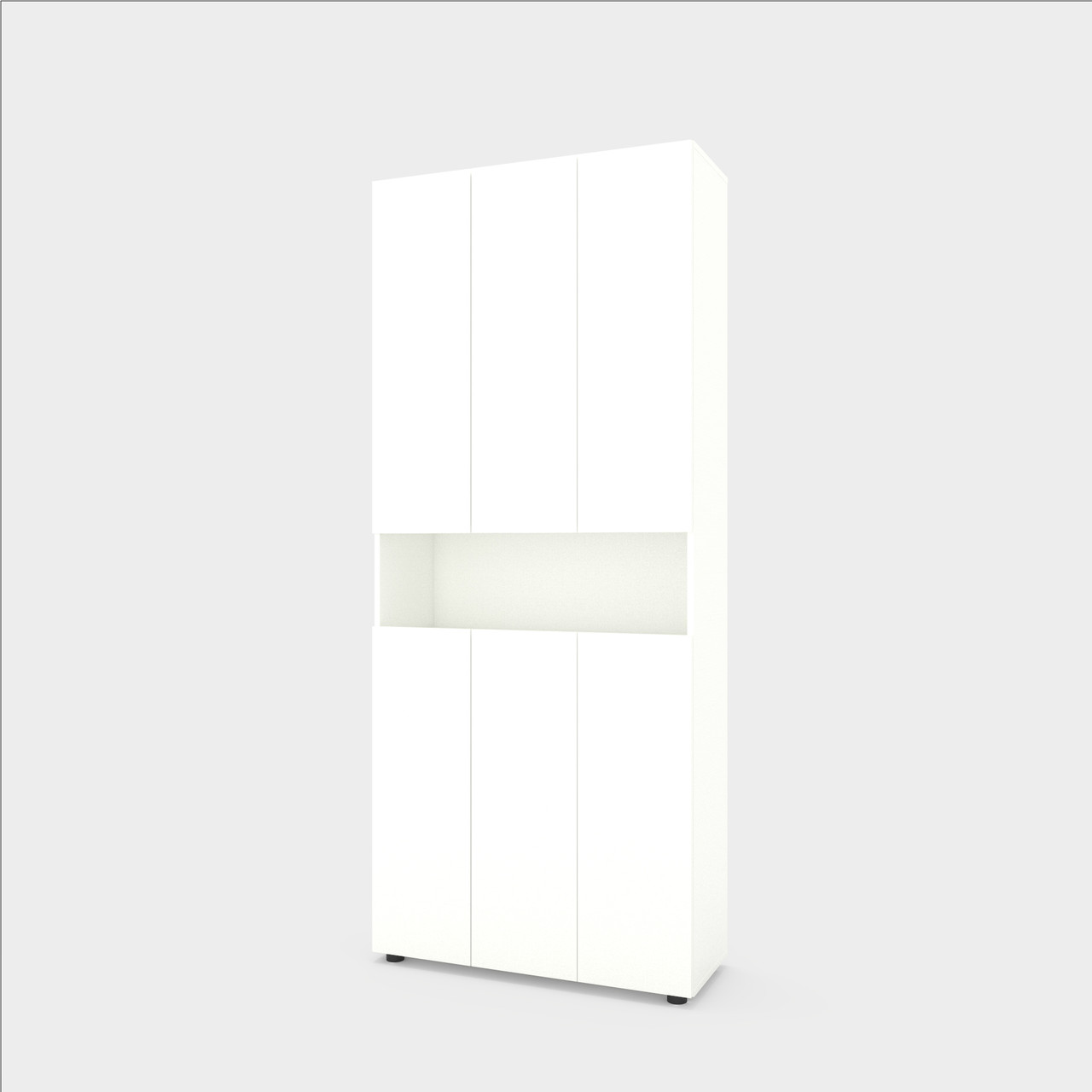 Шафа розпашна Metkas Home B001 900x350x2130, ЛДСП Білий Сніг (MB001W)