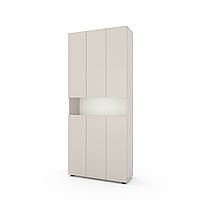 Шафа розпашна Metkas Home B001 900x350x2130, ЛДСП Кашемір-Білий Сніг (MB001KW)